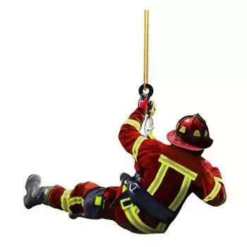 Броня пожарного, униформа пожарного, подвеска на зеркало заднего вида автомобиля, аксессуары для рождественской елки, украшение в виде гнома, подвесной шарм, подвеска для интерьера A