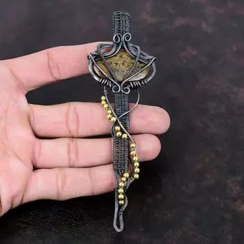 Bronzite Pendant Copper Wire Wrapped Pendant Bronzite Key Jewelry Handmade Pendant Beautiful Copper Jewelry Gemstone Pendant Gift For Mother