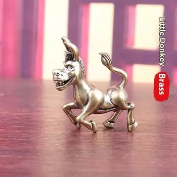 Бронзовая статуэтка, ремесла, настольный осел, трансграничные латунные украшения, аксессуары для настольной декорации