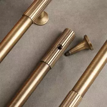 Бронзовая твердая латунная рифленая ручка антикварная мебель дверная ручка ящик комода t knob бронзовый