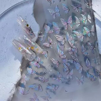 Бронзовые наклейки для ногтей Наклейки для ногтей Наклейки-бабочки Изготовление украшений своими руками MS611