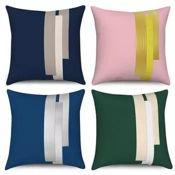 Бронзовый геометрический лоскутный принт наволочка для дивана Подушка для гостиной домашний декор 40x40cm