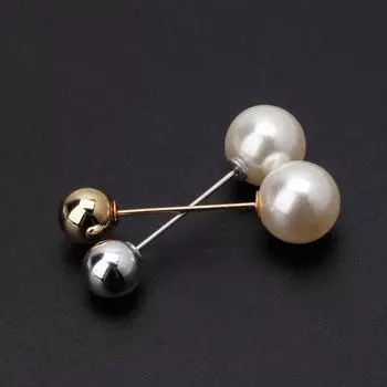 Brooch Clothes Buttons Pants Clip Shawl Clip Pearl Brooch Tightening Waistband Pin Women Brooch 33mm-B