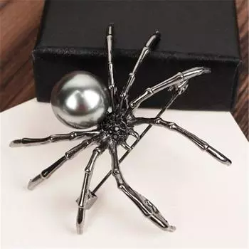 Brooch Party Clothes Scarf Accessories Exaggerated Black White Spider Creative Men Women Pin Brooches 4.5*5cm