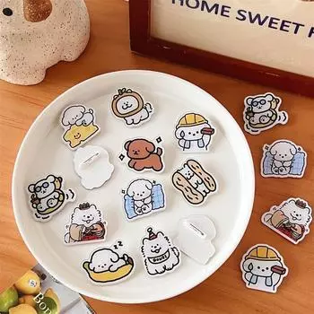 Brooches Acrylic Clothing Accessories Cartoon Brooch Female Jewelry Maltese Dog Brooch Badge Pin F