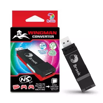 Brook Wingman NS Lite Converter Wingman NS Lite Converter совместим с Switch Game Turbo и переназначением подлинной консоли/ПК (X-вход) [Официальный