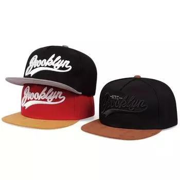 Бейсбольная кепка с вышивкой BROOKLYN, модная хип-хоп-кепка Snapback, мужская и женская, унисекс, плоская кепка, спортивная на открытом воздухе, солнцезащитные кепки, кепки для дальнобойщиков серый