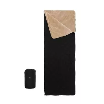 BROOKLYN OUTDOOR COMPANY Компания Brooklyn Outdoor Company Тепловое флисовое одеяло на молнии из Нью-Йорка Защита от холода на открытом воздухе Водоотталкивающее средство для кемпинга чёрный