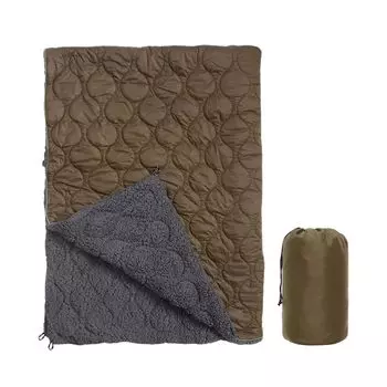 BROOKLYN OUTDOOR COMPANY Одеяло Brooklyn Outdoor Company Первая посадка в Японии Эко-пух для кемпинга Шерпа Флисовая подкладка (БОК) (Койот)