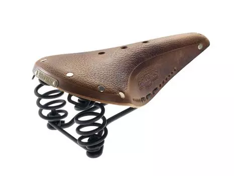 BROOKS Традиционное кожаное седло B17 состаренная обработка модель с пружиной FLYER AGED DARK TAN коричневый