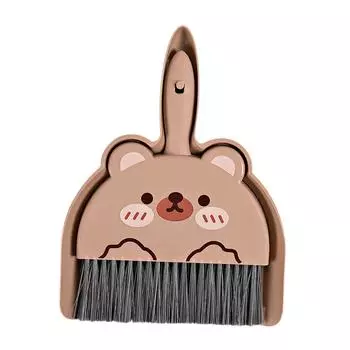 Broom Dustpan Brush Durable Nesting Snap on Design Dust Pan and Hand Broom for Living Room Office Car Small Space Travel