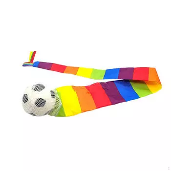 Бросайте и ловите мячи с радужным хвостом, веселые красочные спортивные мячи-кометы, игрушки для детской площадки 65cm
