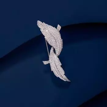 Брошь, элитный женский изысканный персонализированный корсаж в виде листа, Niche Design Sense, антибликовая булавка, элитные аксессуары