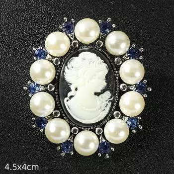 Брошь Amash ретро нишевая высококлассная темпераментная хрустальная жемчужная корсажная булавка на вырез женского пальто, аксессуары для костюма