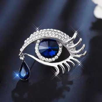 Брошь Angel Tears Crystal Brooch Creative Eye Diamond Corsage Accessory Pin