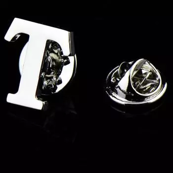 Брошь-бабочка, булавка для корсажа, буква A- Z, металлический значок для воротника, пуговица для воротника рубашки 1.7cm*1.7cm