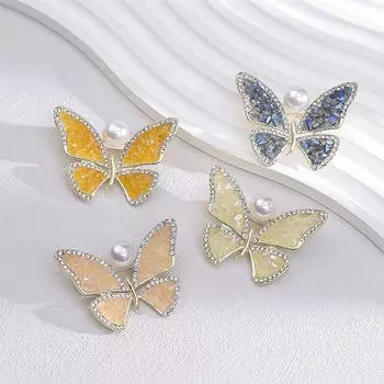 Брошь-бабочка из жемчуга циркония, High-End Sense, Niche Anti-Light Corsage Wedding, Small Fragrant Temperament, Аксессуары для одежды