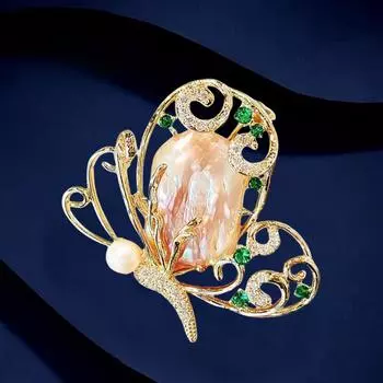 Брошь-бабочка, изысканная, универсальная, барочная, высокого класса, брошь-бабочка, аксессуары для костюма, корсаж, прилив, праздничный подарок