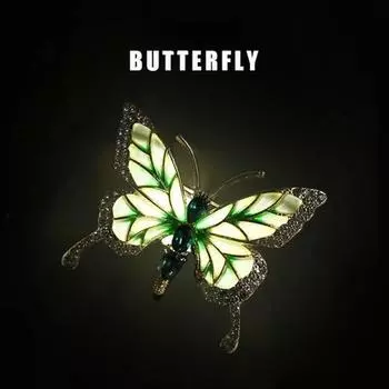 Брошь-бабочка Ниша Насекомое Дизайн Животное Свет Роскошная кисточка Полупрозрачная 1pc