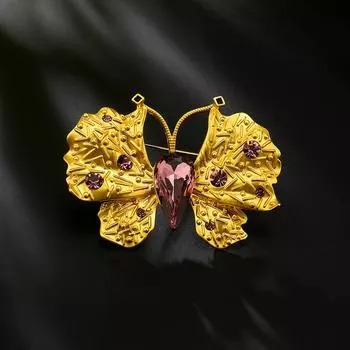 Брошь-бабочка, роскошная женская брошь с темпераментом, изысканный дизайн, хрустальная булавка, аксессуары для костюма