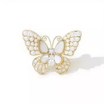 Брошь-бабочка, роскошный женский костюм, изысканный аксессуар для одежды, стильный дизайн, ниша, корсаж высокого класса