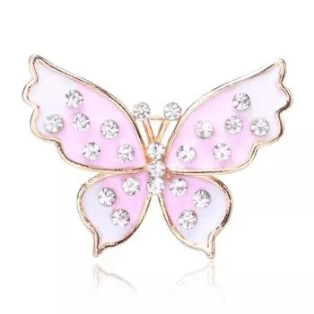 Брошь «Бабочка с каплями ветра», простая персонализированная булавка из сплава со стразами, аксессуары для одежды «Темперамент»