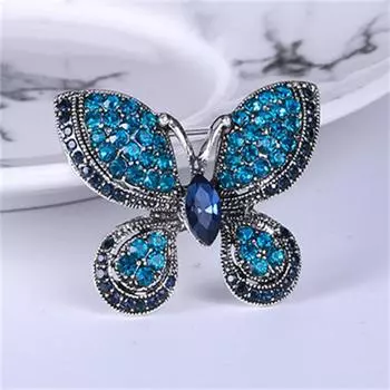 Брошь-бабочка со стразами, модный темпераментный кардиган, пальто, анти-светоотражающая одежда, булавка, аксессуары, корсаж