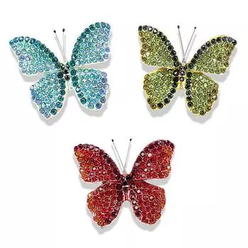 Брошь-бабочка со стразами Wind Full, аксессуары Pins, брошь-насекомое Anti-Light, аксессуары для одежды