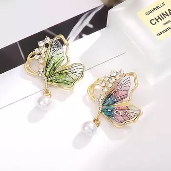 Брошь-бабочка-стрекоза для женщин, пальто, платье, антибликовые булавки для лацканов, аксессуары для одежды, ювелирные изделия, подарок на вечеринку