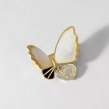 Брошь-бабочка Xiaoxiangfeng, изысканная женская антибликовая булавка высокого класса, легкая роскошь, нишевая имитация рябчика, корсаж, аксессуары для костюма