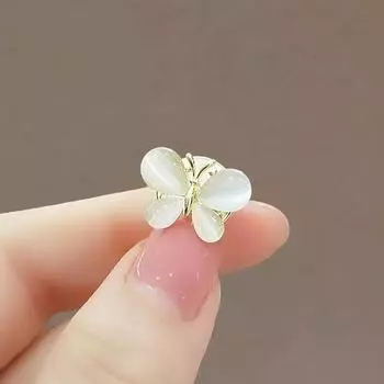 Брошь-бабочка, женская, изысканная, мини, опаловый вырез, антибликовая пуговица, без швов, невидимая, герметичная, летняя, фиксированная пряжка