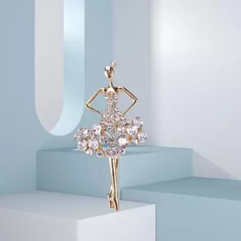 Брошь «Балерина», инкрустированная бриллиантами, брошь-булавка «Темперамент»