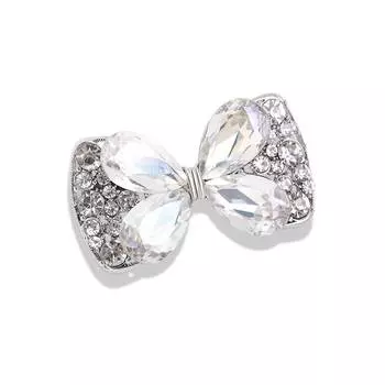 Брошь-бант, хрустальная булавка, аксессуары для одежды, пряжка для обуви, стеклянная брошь со стразами, в наличии