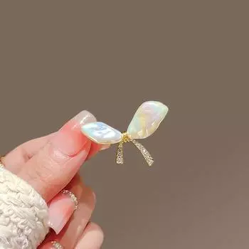 Брошь-бантик в стиле барокко с жемчугом, изысканная женская брошь для корсажа, булавка для темперамента, пряжка, защищающая от света, аксессуары для одежды