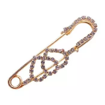 Брошь-булавка для женщин со стразами, декоративная, для шали, свитера, из сплава, булавки для платья, рубашки, кардигана H