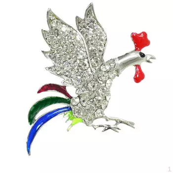 Брошь Булавка Горный Хрусталь Разноцветный Грудной Корсаж