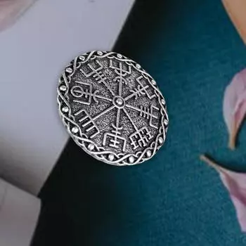 Мужская Женская рубашка Брошь Булавка Норвежский викинг Брошь Булавки на лацкан Пуговицы Свитер Шали Зажим Silver 2