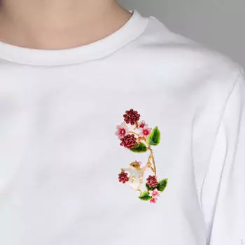 Брошь-булавка в виде белки ручной работы для вечеринки, повседневной сумочки, свадьбы красный