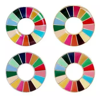 Брошь «Цели устойчивого развития» ООН Sdgs, значок, радужные булавки для женщин и мужчин as the picture