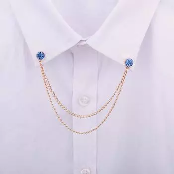 Брошь-цепочка с кисточками, булавка для костюма, значок рубашки, броши с корсажным воротником серый