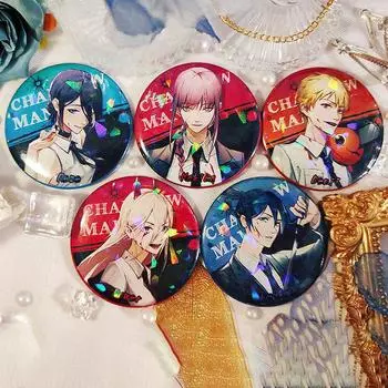 Брошь «Человек бензопилы», аниме-брошь, украшение коллекции.