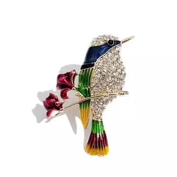 Брошь Country Rose Magpie Женская индивидуальная брошь в виде птицы, инкрустированная бриллиантами, нишевый дизайн, булавка Sense, аксессуары для костюмов