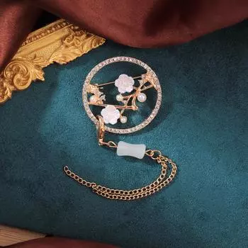 Брошь «Цветок сливы» женская полая темпераментная персонализированная брошь высокого класса мода осень и зима пальто ювелирные изделия