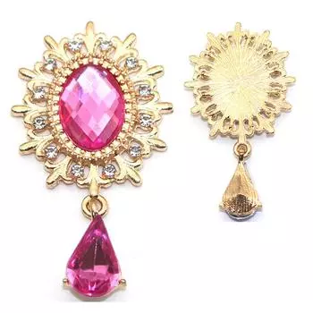 Брошь-цветок своими руками, золотая подвеска с плоской задней частью, украшение для свадебного бокала, креативное украшение, поделки, скрапбукинг as the picture