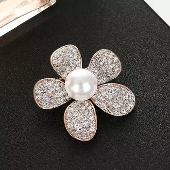 Брошь-цветок Xiaoxiangfeng, высококачественная женская брошь с бриллиантами и жемчугом, высококачественные светонепроницаемые булавки золотой