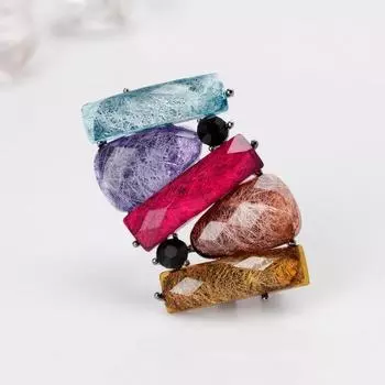 Брошь Diy Ручной Работы Креативные Ювелирные Изделия Личность Ретро Брошь Леди Корсаж разноцветный