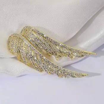 Брошь для одежды, изысканный подарок, неувядающая красивая элегантная брошь с крыльями ангела, булавка на лацкане с перьями, аксессуары для костюма серебряный