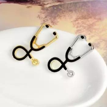 Брошь для сумки, креативные милые врачи, мультяшный стетоскоп, гладкий край, булавка для лацкана, подарки G