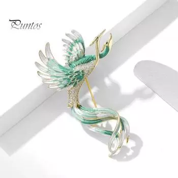 Брошь Феникс Блестящие Горный Хрусталь Красочный Реалистичный Феникс Свитер В Китайском Стиле Официальное Пальто Прищепка Для Одежды Ювелирные Изделия Подарок Аксессуары Для Одежды фиолетовый