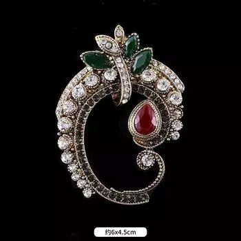 Брошь Fulok Court Женственность Металл Кристалл Значок Булавка Аксессуары для Костюма Пальто